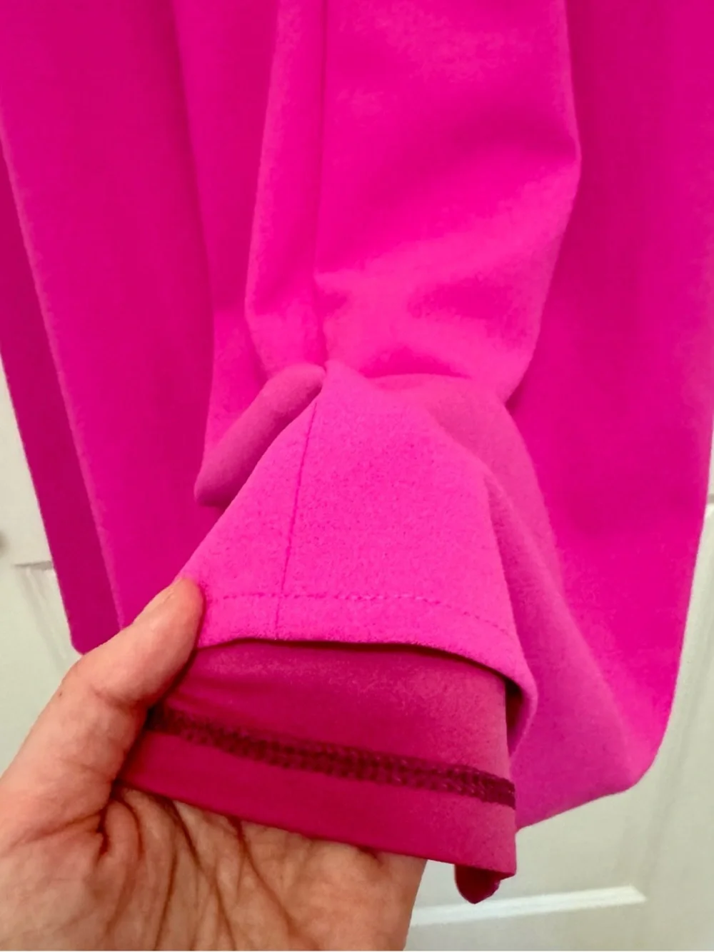 Donna Morgan Hot Pink/Magenta Midi A-Line Dress w/ pockets! Summer, Cocktail - Picture 7 of 9
